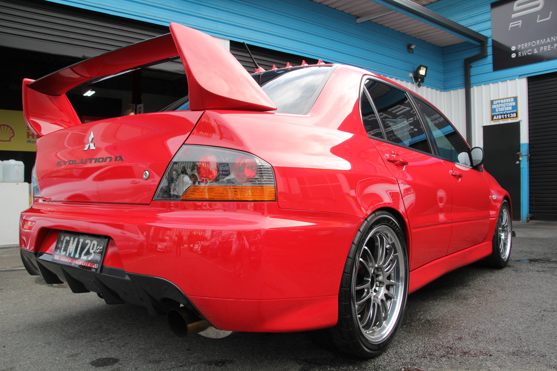 Red Mitsubishi Evolution